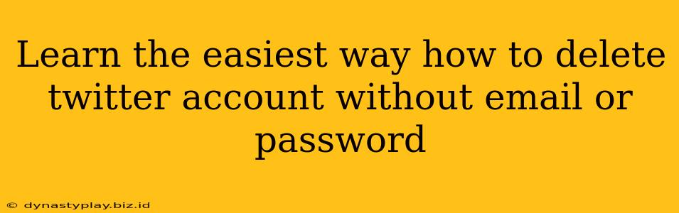 Learn the easiest way how to delete twitter account without email or password