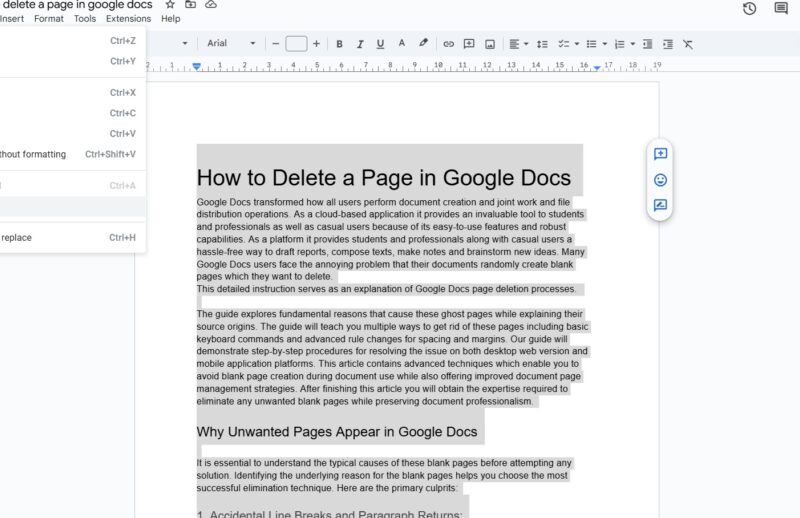Effortlessly Remove Unwanted Pages: A Comprehensive Guide to Deleting Pages in Google Docs